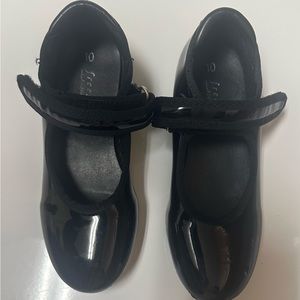 Girls Freestyle Dancewear Tap Shoes Black Patent Leather Girls Size 10 Tap Shoes